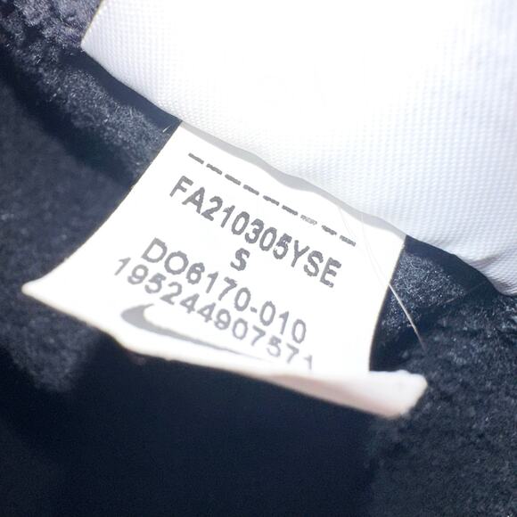 Nike Black Logo Twist Embroidered Floral Swoosh Hoodie Sweatshirt Women Small - Picture 10 of 13